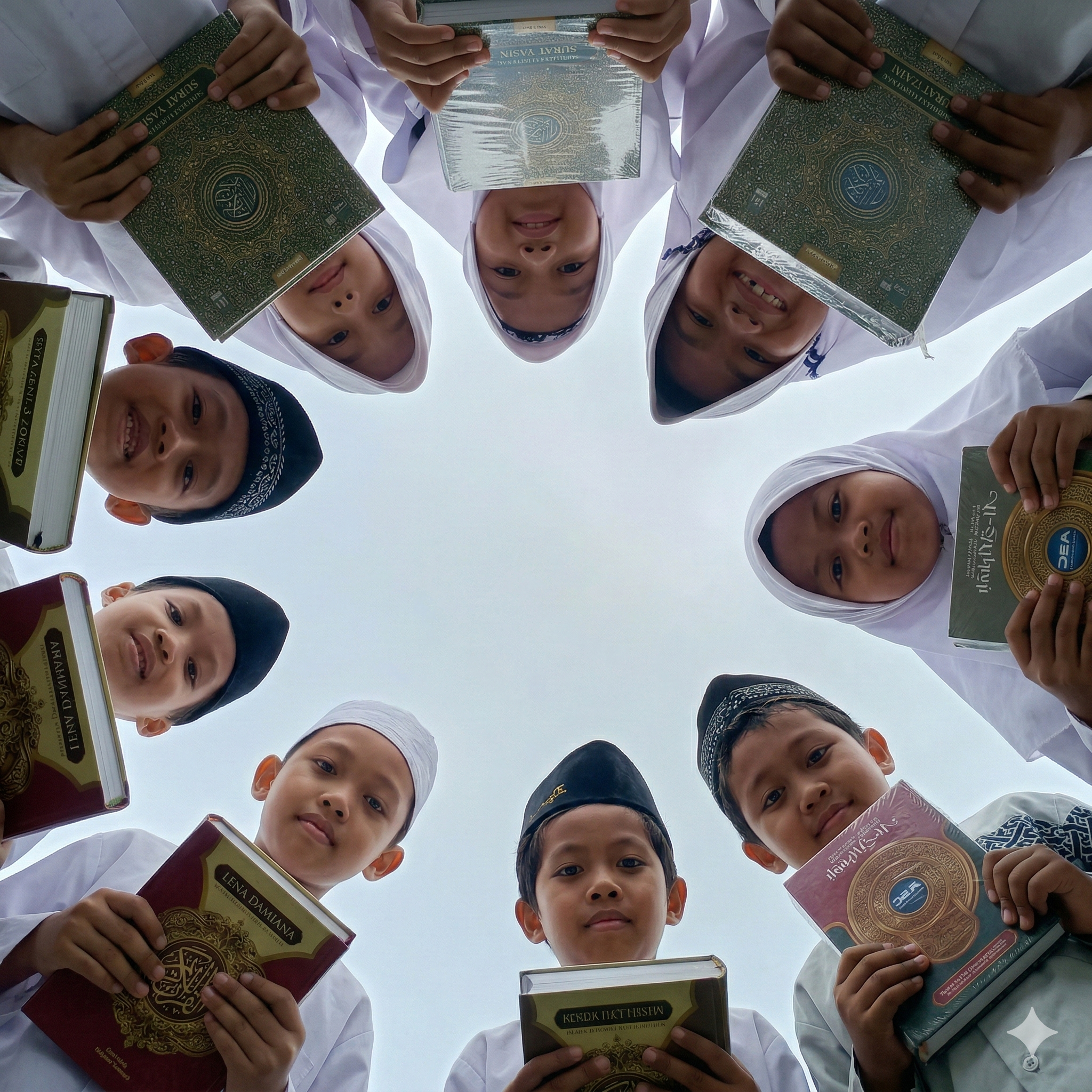 Anak penerima manfaat memegang Al-Quran