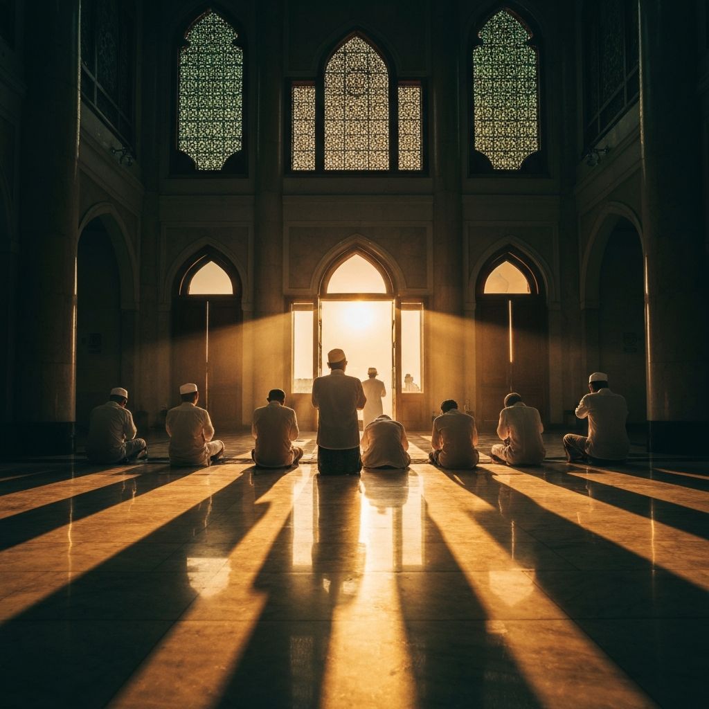 Suasana subuh di masjid