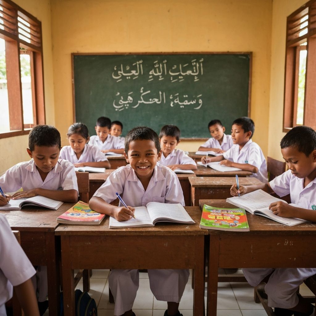 Anak yatim belajar di Rumah Belajar Al-Abshar